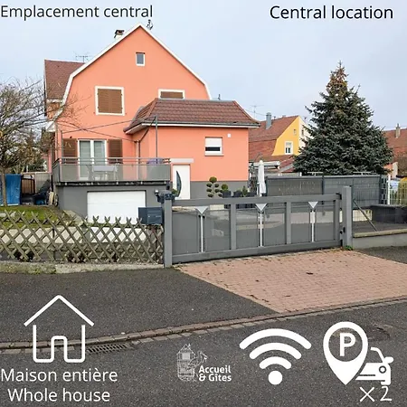 Alsace House 78m² Fenced Garden & Parking Dom wakacyjny